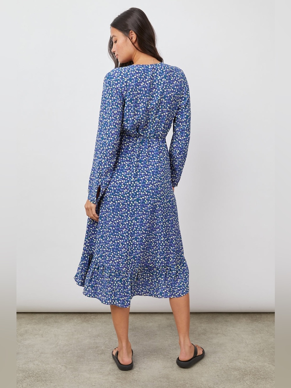 New! Rails Jade Ditzy Blue Floral Midi Dress 🩵 Medium - Picture 6 of 15